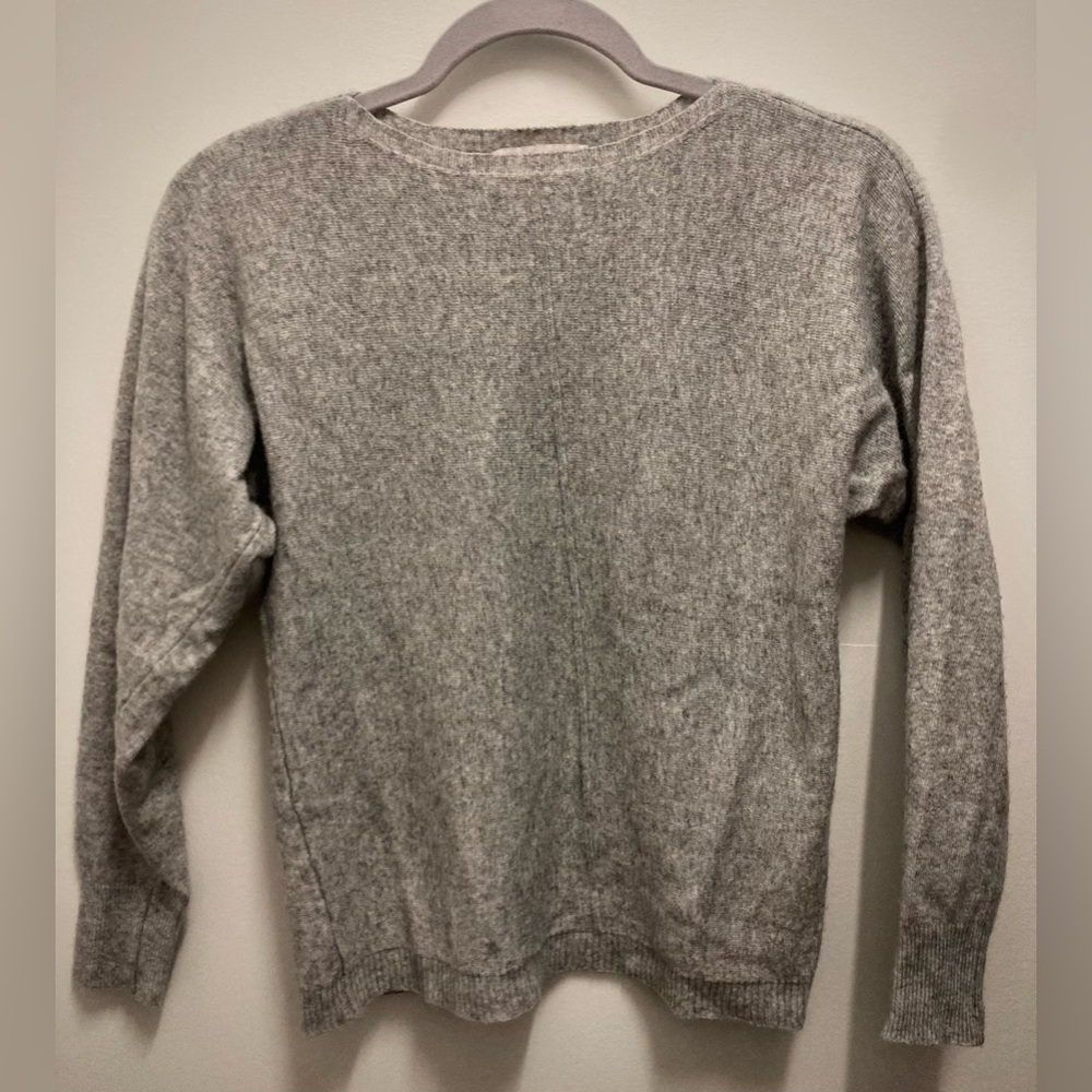 Bianco & Blu Wool Blend Heather Gray Women's Crew Neck Sweater